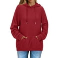 thumbnail image 2 of Fantaslook Womens Hoodies Casual Long Sleeve Waffle Pullover Tops Oversized Hooded Sweatshirts with Pocket, 2 of 7