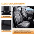 thumbnail image 5 of Car Seat Cover for Honda Accord 2003, Perforated Quilted Leather 5 Seats Full Set Airbag Compatible Protect and Upgrade Seats, Black and Gray Car Seat Covers, 4-Door Sedans Only, 5 of 9
