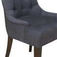 thumbnail image 3 of PRI Chaise d'Appoint Rembourrée en Faux Denim Bleu Foncé, 3 of 3