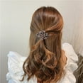 thumbnail image 3 of EGNMCR Hair Clips Rhinestone Flower Hair Clip Flexible Design Women Hair Dovetail Clip Hair Clip, 3 of 4