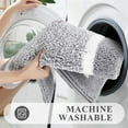 thumbnail image 5 of Findosom 4pcs Bathroom Rugs Set with U-Shaped Mat, Non Slip, Quick Drying, Ultra Soft and Water Absorbent Bath Rug Mat Carpet Machine Washable 18"x26"+20"x32"+U 20"x24"+19"x21" Light Gray, 5 of 8