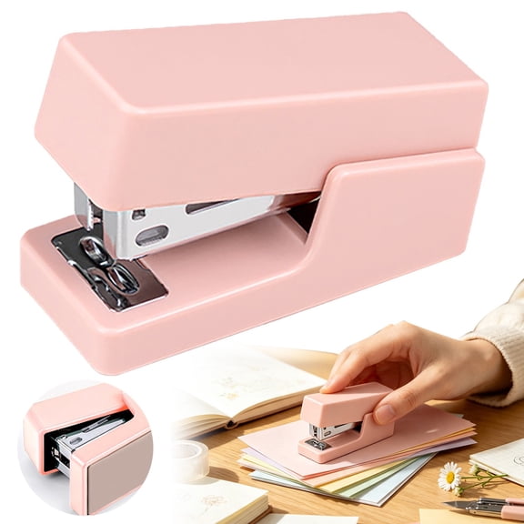Clearance Under $1 Compact Half Strip Stapler, Lightweight Desk Stapler for Paper and Receipts