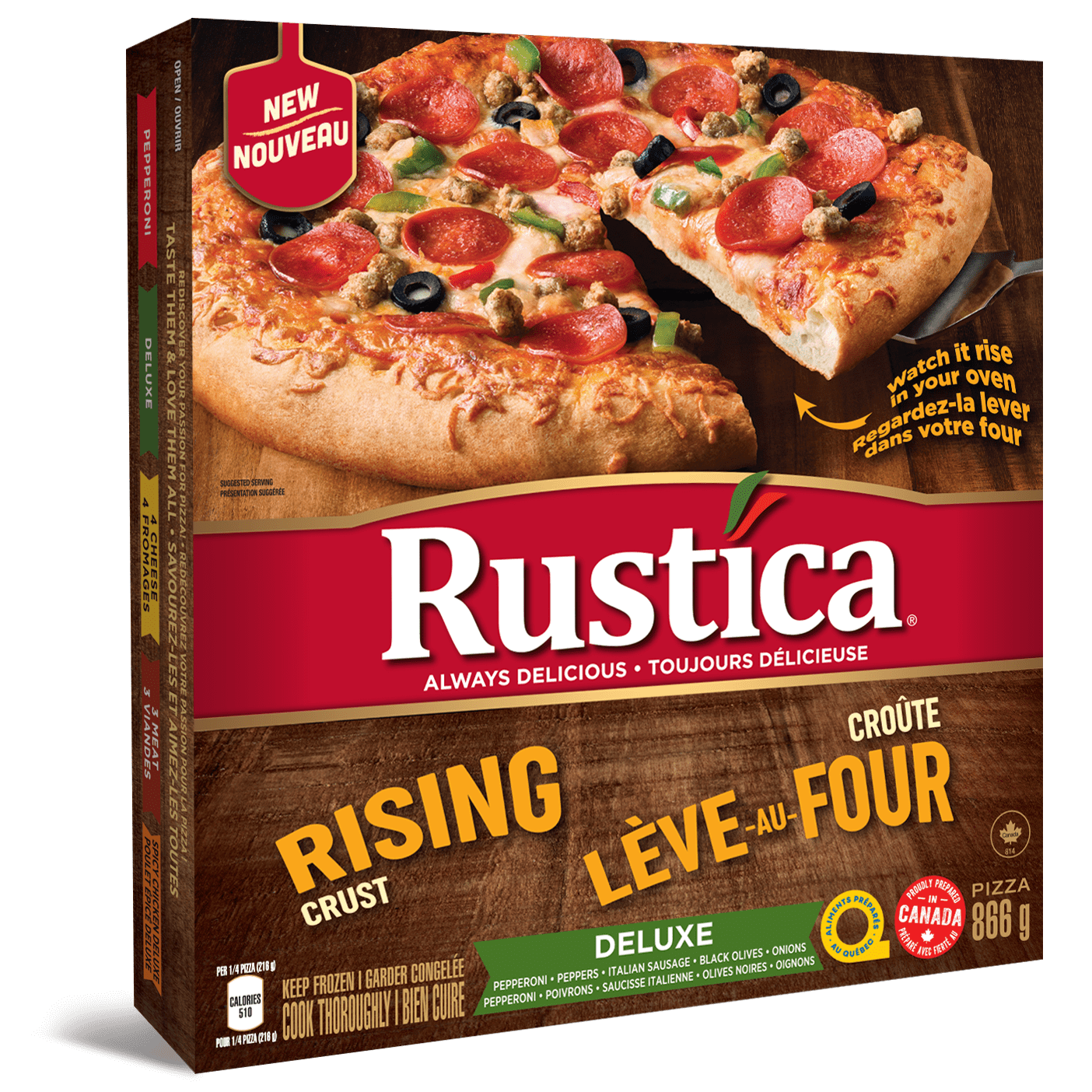 RST RC DELUX, RUSTICA RISING CRUST DELUXE PIZZA