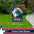 thumbnail image 2 of G128 - American Flag with Eagle God Bless America Patriotic Garden Flag, Rustic Holiday Seasonal Outdoor Flag 12" x 18”, 2 of 6