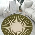 thumbnail image 2 of LaModaHome Rounded Rug Handmade Vaserely Moss Non-Slip Rug Washable Mat Child Stain Resistant Living Room Kitchen Carpet 2X2ft(60X60cm), 2 of 4