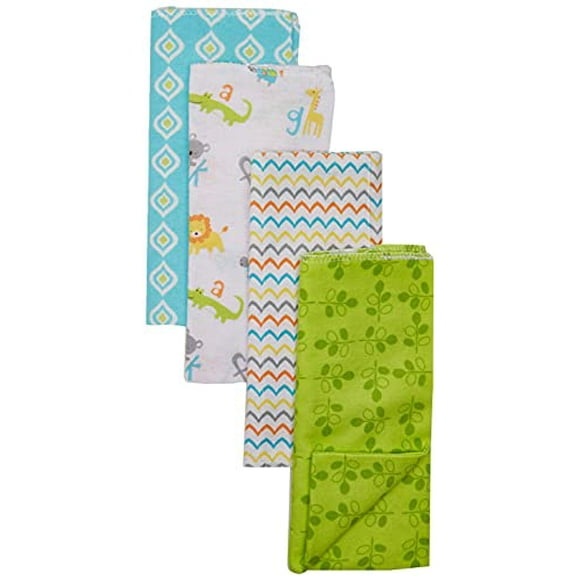 Uni Baby Cotton Flannel Burp Cloths, Abc, One Size