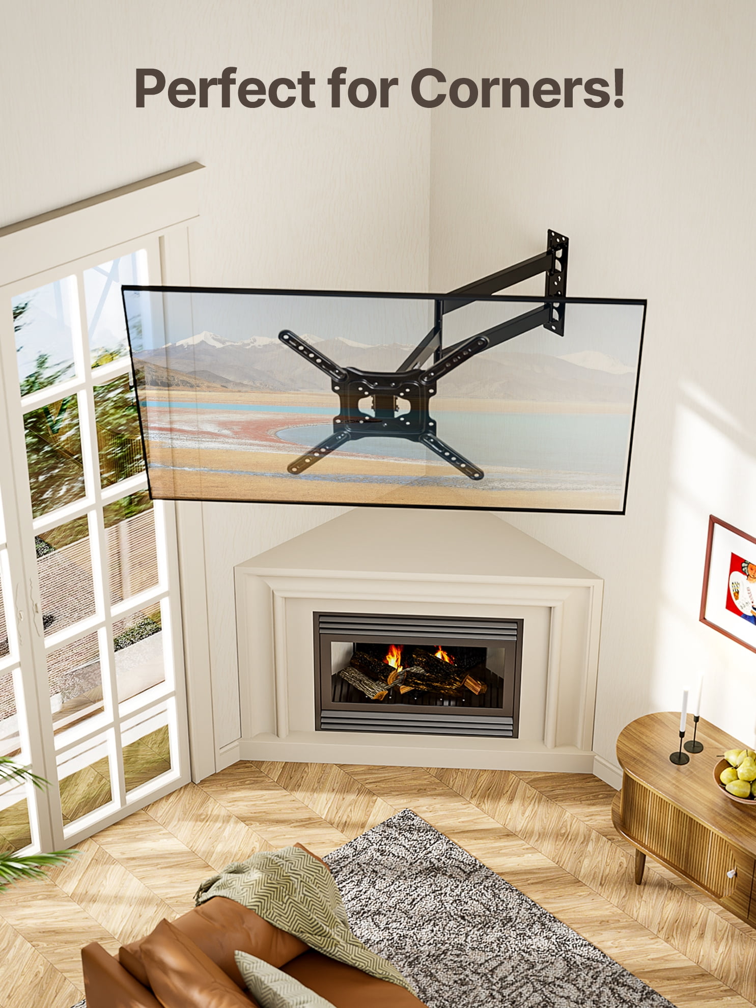 monTEK Extra Long Extension TV Wall Mount Bracket, 29" Long Arm for 23–65" TVs, VESA 400x400mm, 77 lbs Capacity