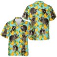 thumbnail image 3 of Camisas hawaianas holgadas y transpirables de manga corta con estampado 3D de mapache y rata para hombre y mujer, para fiestas en la playa, para verano, 3 of 5