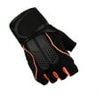 thumbnail image 2 of Workout Gloves, Gym Gloves, Weight Lifting Gloves for Men Women with Palm Pad, Strong Wrist Wraps Support, Enhanced Grip, for Fitness, Training, Weightlifting, Exercise (Black/1 Pair), 2 of 2