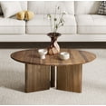 thumbnail image 2 of New Pacific Direct Petrilio KD Round Coffee Table in Hazelnut Brown, 2 of 8