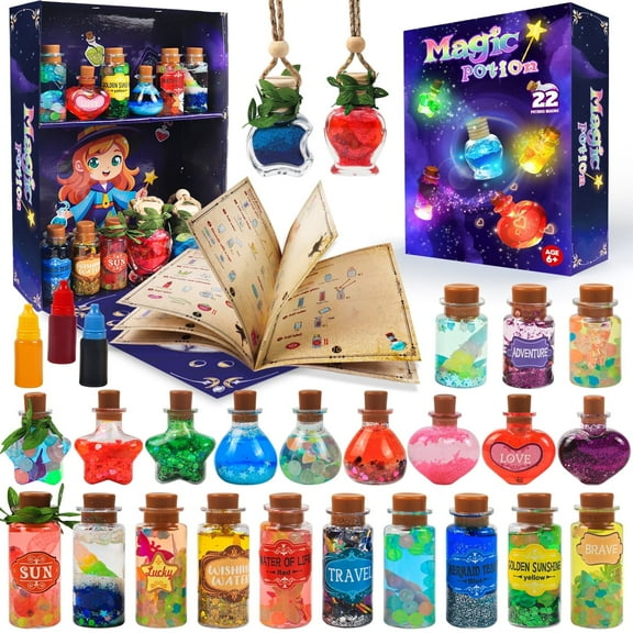 Mydova Mystery Potions Kit, Magic Mix Kit 22 Bottles, Christmas Gifts for Kids, 6 7 8 9 10 11 Year Old Girls Craft Kits Toy,Birthday Gifts for 6-12 Year Old Kids