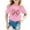Pink, variant on Kiijoy Infant Girls T Shirt Bow Print Short Sleeve Cotton T-Shirt Summer Casual Tee Shirt