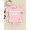 thumbnail image 2 of Seyurigaoka Baby Boys Girls Easter Romper Tops Short Sleeve Letter Print One-Piece Bodysuit Infant Clothes, 2 of 8