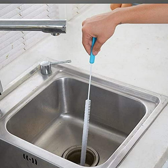 Cepillo limpiador de desagües Jumper Joo (2 unidades), 71 cm (28 pulgadas), flexible, para fregaderos y lavabos de baño y cocina.