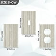 thumbnail image 4 of IAUYY Retardant PC Material Toggle Switch Switch Plate Covers Easy DIY Installation with Screws Light Switch Cover Plate White Vertical Stripes, 4 of 9