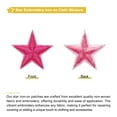 thumbnail image 3 of Uxcell 33Pcs Star Patches Iron on Patches Sew Embroidered Rose Pink 1.1 inch, 3 of 6