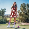 thumbnail image 4 of Yuyamidu Snowman Golf Dresses for Women Size XS Music Note Womens Athletic Dress Christmas Tennis Golf Workout Sports Sleeveless Mini Dress Built in Shorts with Pocket, Red, 4 of 8