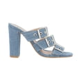 thumbnail image 2 of Zapatilla De Tacón Para Mujer Mezclilla Azul Con Hebillas Platonia TAMARA-01-MEZCLILLA, 2 of 8
