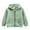 Light Green, variant on Girls' Casual Zip-Up Hooded Sweatshirt, Long Sleeve Outerwear Jacket for Autumn Winter, Solid Color Full-Zip Pullover Coat for Toddlers and Kids