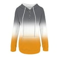thumbnail image 5 of Busydd Womens Hoodie Fashion Gradient Hoodies Casual Long Sleeve Fleece Sweatshirt Loose Comfort Button Drawstring Pullover Tops with Pocket, 5 of 5