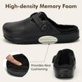 thumbnail image 7 of Womens Lined Clogs Winter Fleece Breathable Walking Garden Shoes Warm Non-Slip Mule Footwear, 7 of 7