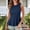 Navy, variant on Womens Navy Blue Peplum Top Sleeveless Crew Neck Shirt Tummy Control Work Blouse Stretch Casual Ruffle Hem Top for Women,Size M