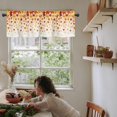 thumbnail image 6 of Orange Red Maple Leaves Curtains for Bedroom Living Room, Thanksgiving Fallen Foliages Curtains & Drapes Rod Pocket Seasonal Autumn Valances for Kitchen Window Curtains Over Sink 54x18in,1 Panel, 6 of 6