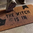 thumbnail image 5 of Hovilon Halloween Doormat 40x60cm, The Witch Is In Silhouette Welcome Mat, Durable Cloth Entry Rug, Whimsical Spooky Seasonal Decoration for Indoor Outdoor Front Door Porch, Fall Home Accent, 5 of 7