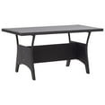 thumbnail image 2 of vidaXL Patio Table Rectangular Dining Table Outdoor Furniture Poly Rattan, 2 of 19