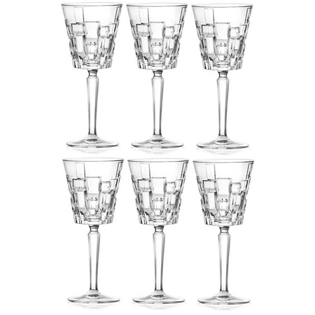 

Patzino Italian Crystal Glass Drinkware Set (Water Goblet (9 oz) - 6 Piece Set)