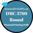 thumbnail image 1 of DMC 3760 ROUND 5D Diamond Painting Drills Beads DMC 3760 Medium Wedgewood Blue, 1 of 3