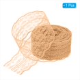 thumbnail image 3 of Uxcell 1.8 Inch Wide 25 Yards Lace Trim Ribbon Sewing Lace Roll Gift Package Pattern Wrapping Light Brown, 3 of 6