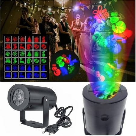 Sebulube LED Christmas Lights Mini Stage Lights Christmas Projection Lights With 12 Projection Patterns Outdoor Decoration Lights For Christmas / Holiday / Party Wedding / Garden / Patio Body color: Black Operating temperature: -4 95 95 ℉(-4 95 95℃) Material: aluminum and lamp body The projection lamp can be used during the day or at night  suitable for outdoor and indoor use. Included. One projection lamp 8mm Movie Projector Projector from Phone to Wall outside Projectors for Valentines Projector Wall Stand for Projector Projector Overhead