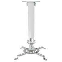 VIVO Universal Extended Ceiling Projector Mount | Height Adjustable (White)