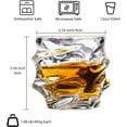 thumbnail image 4 of GLASKEY Hand Blown Crystal Whiskey Glasses Set of 4, 12oz Unique Cognac Glasses, Heavy Thick Bottom Bar Glasses for Scotch Bourbon Rum Gin Water Cocktail,Gifts Men Gifts Ideas, 4 of 11