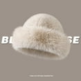 thumbnail image 2 of Faux Fur Trimmed Beanie Cap, Winter Warm Soft Classy Russian Hat for Women Girl, 2 of 6
