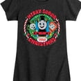 thumbnail image 3 of Thomas & Friends - Merry Sodor Christmas Darks Only - Youth and Toddler Girls Fitted Short Sleeve Graphic T-Shirt, 3 of 5