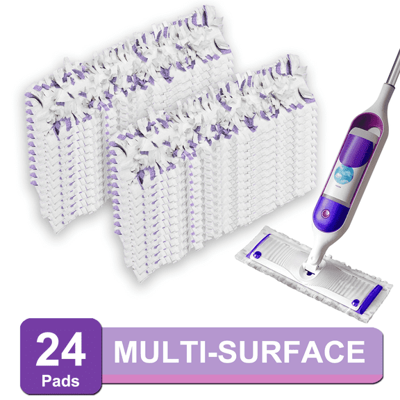 Surface Mopping Pad Refills for PowerMop Disposable Microfiber Pads for Tile, Vinyl, Laminate & Hardwood Floors, 24 Count