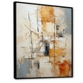 thumbnail image 2 of Designart "Beige Grey Geometric composition I" Abstract Floater Framed Wall Decor, 2 of 7