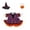 Halloween | Bandana with Witch Hat | B, variant on romoty Halloween Purple Witch Porch Goose Outfits, Gothic Jack-O-Lantern Lace Dress with Hat Mini Bucket for 23 Inch Concrete Geese, Fall Autumn Yard Decor