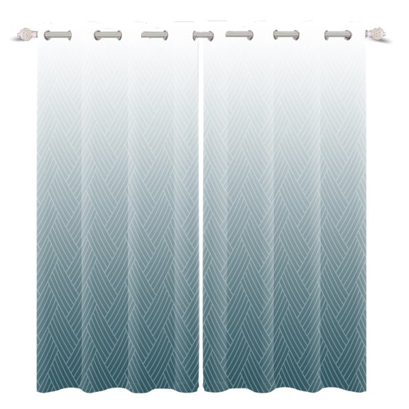 LFEEY Bedroom Blackout Curtains, Room Darkening Home Decor Curtains, Green Gradient , 42" Wx63" L, 2 Panels