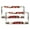 Pattern-394, variant on 2 Pack Winter Holiday Red Tractors And Barns License Plate Frames Hello Winter Holiday Auto Decorative Frames Cars Protector Cover Holder Aluminum 2 Holes Funny Cute for USA Canada Vehicles