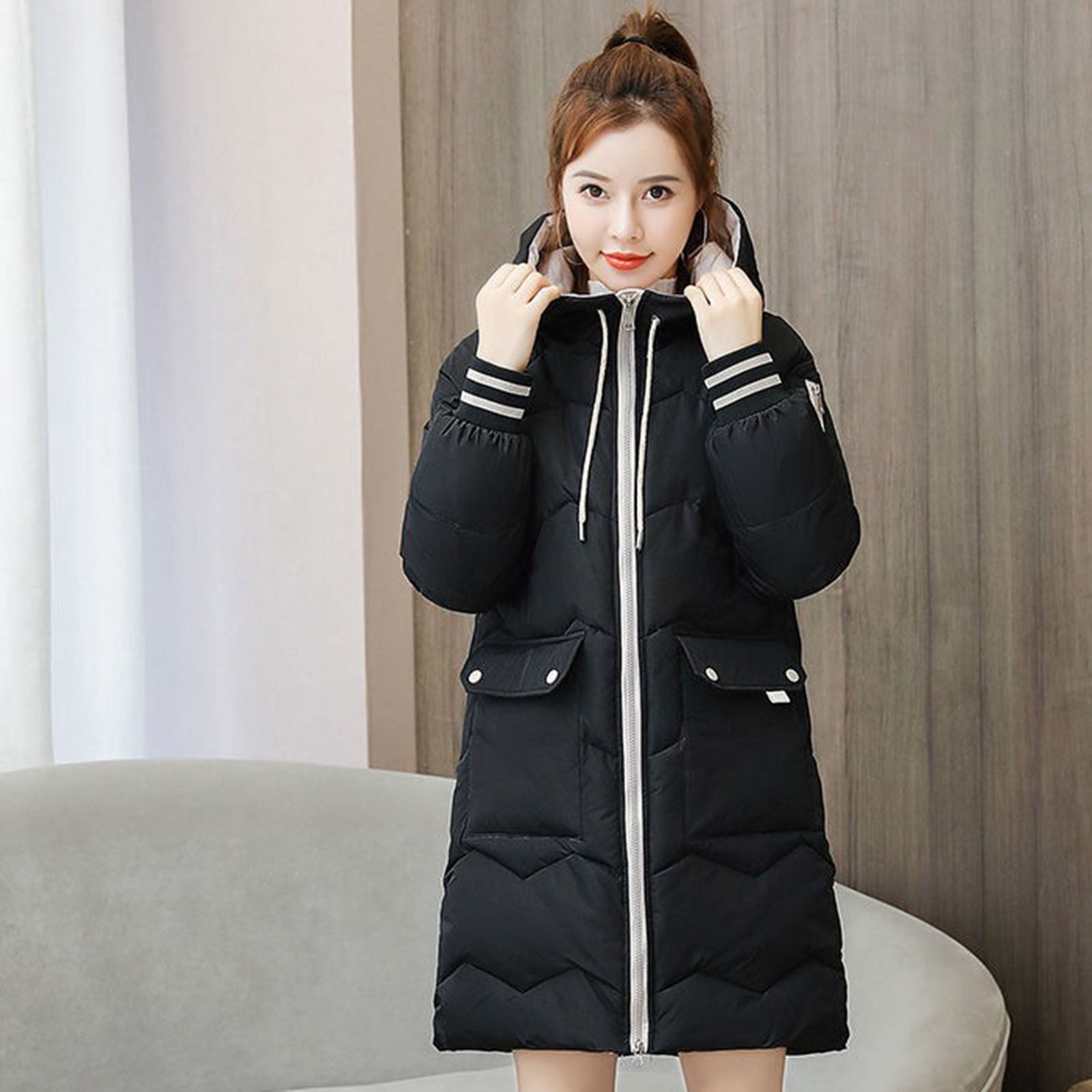 Manteau Polaire Femme Grande Taille - Coupe Ample, Manches Longues - Double Face Douce, Chaud Pour Automne/hiver - Couleur Unie - 8