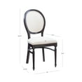thumbnail image 6 of Linon Tryon Set of 2 Dining Chairs with Cushioned Seat and Backrest, Brown/Gray, 6 of 11