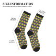 thumbnail image 3 of Disketp Mardi Gras Unisex Mid-Calf Socks Lightweight Breathable Ventilation Ankle Socks, 3 of 7