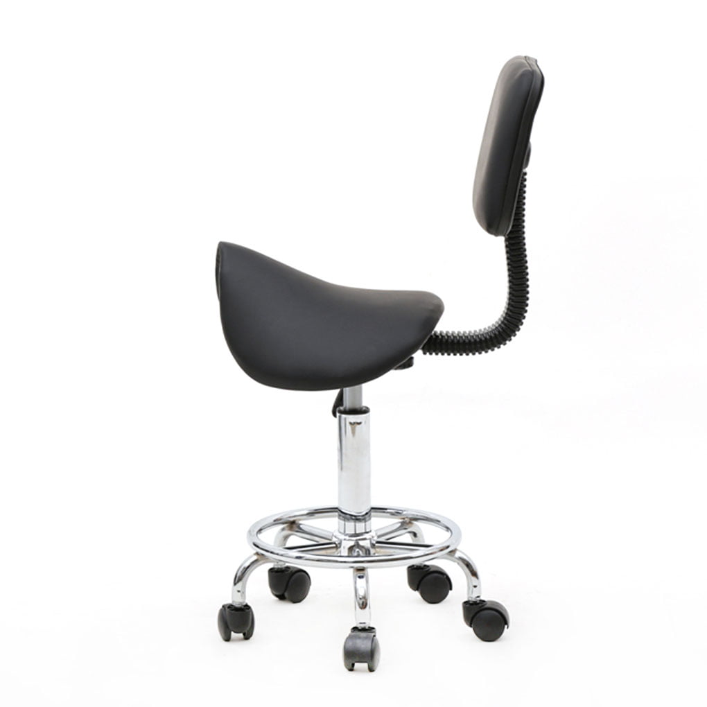 Office Chair Swivel PU Leather Cushioned Computer Desk Chair Studio Salon Barber 