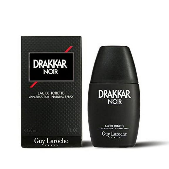 Drakkar Noir By Guy Laroche - Original Vintage Designer Fragrance Blend For Men - Amber Fougere Aroma With Spicy And Citrus Notes - 1 Oz EDT Spray 1 Fl Oz (Pack of 1)