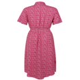 thumbnail image 4 of Femmes Bouton Midi Robe Manches Courtes Imprimé Floral Chemise Robe, 4 of 6