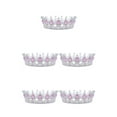 thumbnail image 3 of kurtrusly Rustproof And Anti-corrosion For Medieval Or Cosplay Metallic Luster Wedding Hair Crown Tiaras Silver + pink 5Set, 3 of 6