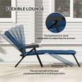 thumbnail image 4 of Outsunny Chaise Longue Pliante avec Coussin, Dossier Réglable, Bleu, 4 of 10